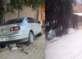 Otomobil, kahvehaneye girdi 1 ölü, 2 yaralı