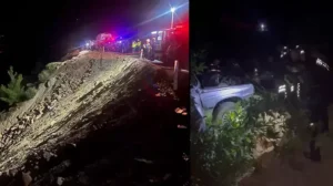 Otomobil uçuruma yuvarlandı 5 ölü Otomobil uçuruma yuvarlandı 5 ölü