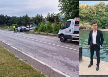 Otomobiliyle refüje çarpan makam şoförü öldü