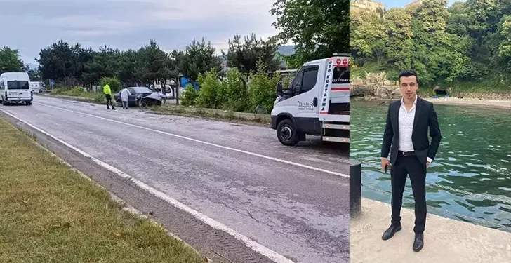 Otomobiliyle refüje çarpan makam şoförü öldü