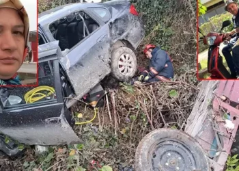 Otomobille çarpışan çift dere yatağında can verdi