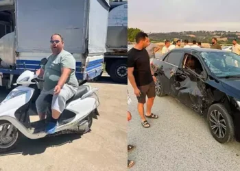 Otomobille çarpışan motosikletin sürücüsü öldü