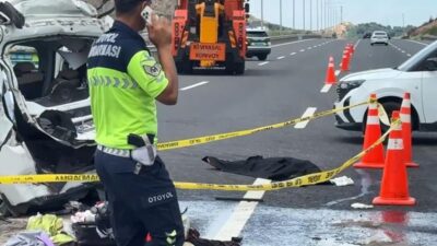 Kuzey Marmara Otoyolu'nun Uskumruköy mevkiinde iki aracın karıştığı kazada 1'i