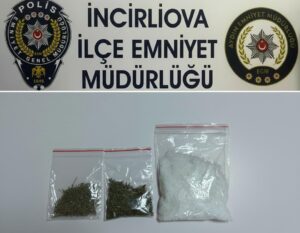 İncirliova’da devriye ekiplerini fark edince elindeki uyuşturucuyu yere atan şüpheli,