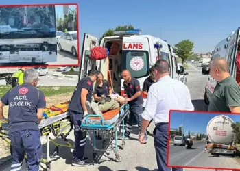 Servis otobüsü, akaryakıt tankerine çarptı; 35 yaralı