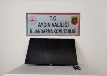 Söke’de çaldığı televizyonla birlikte yakalandı (1)
