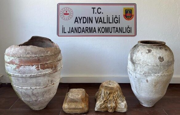 Söke’de evden tarihi eser çıktı