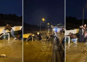 Suya gömülen minibüsteki 20 yolcu kurtarıldı (3)