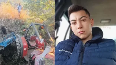 Manisa'nın Alaşehir ilçesinde, park halindeyken hareket edip yaklaşık 100 metrelik