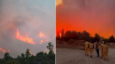 Türkiye’nin iki turizm kentinde yangın Muğla'nın Menteşe ve Antalya'nın Serik ilçelerinde başlayan orman yangınlarını kontrol