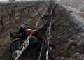 Üzüm bağına devrilen motosiklet sürücüsü öldü