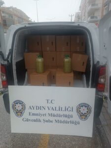 Aydın’da 850 litre tağşiş zeytinyağı ele geçirildi