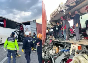Yolcu otobüsü TIR’a arkadan çarptı 6 ölü, 11 yaralı
