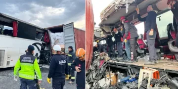 Yolcu otobüsü TIR’a arkadan çarptı 6 ölü, 11 yaralı