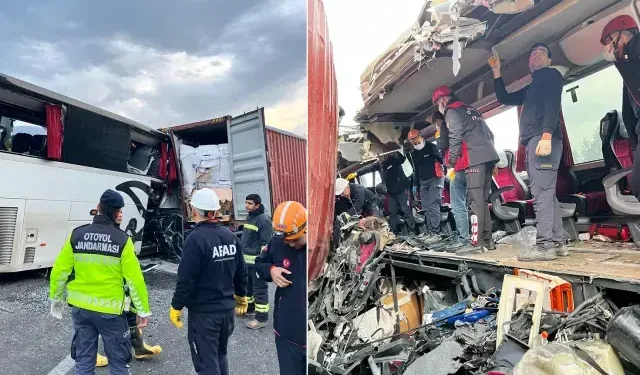 Yolcu otobüsü TIR’a arkadan çarptı 6 ölü, 11 yaralı