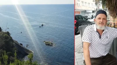 Kastamonu'nun Cide ilçesinde yüzmek için denize giren Metin Baysal (60), su altında
