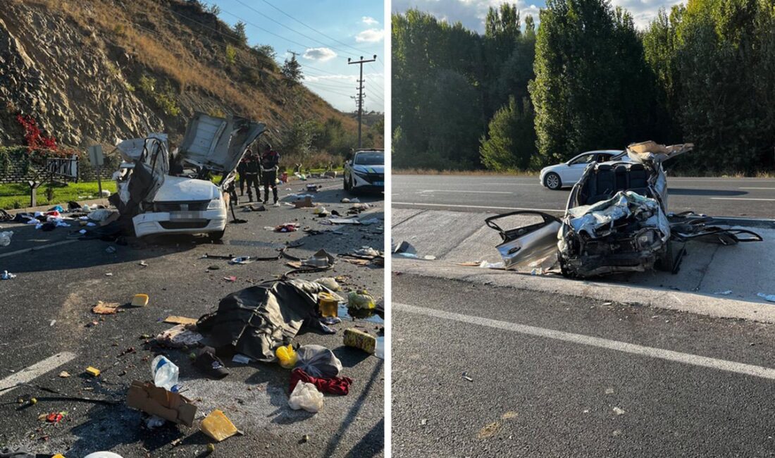 Takla atarak karşı şeride uçan otomobildeki 2 kişi ölü Ankara'nın Mamak ilçesinde kontrolden çıkarak takla atan otomobil karşı şeride