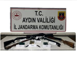 Aydın’ın Çine ilçesinde düzenlenen asker eğlencesinde silahla havaya ateş açan