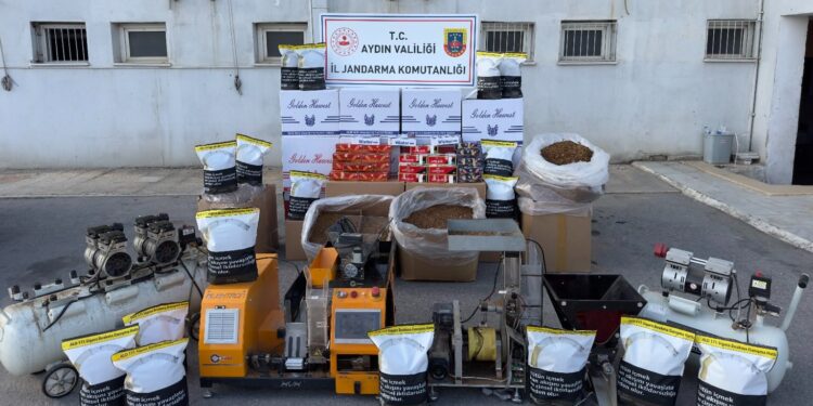 Aydın’da bir milyon 350 bin TL’lik kaçak tütün ele geçirildi