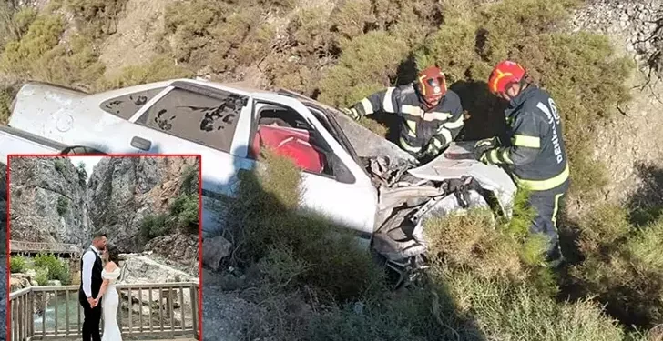 Balayı dönüşü kaza sürücü öldü, eşi ağır yaralı