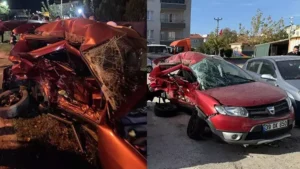 Tekirdağ‘ın Çorlu ilçesinde kırmızı ışık ihlali yapan Faruk A.’nın (34)
