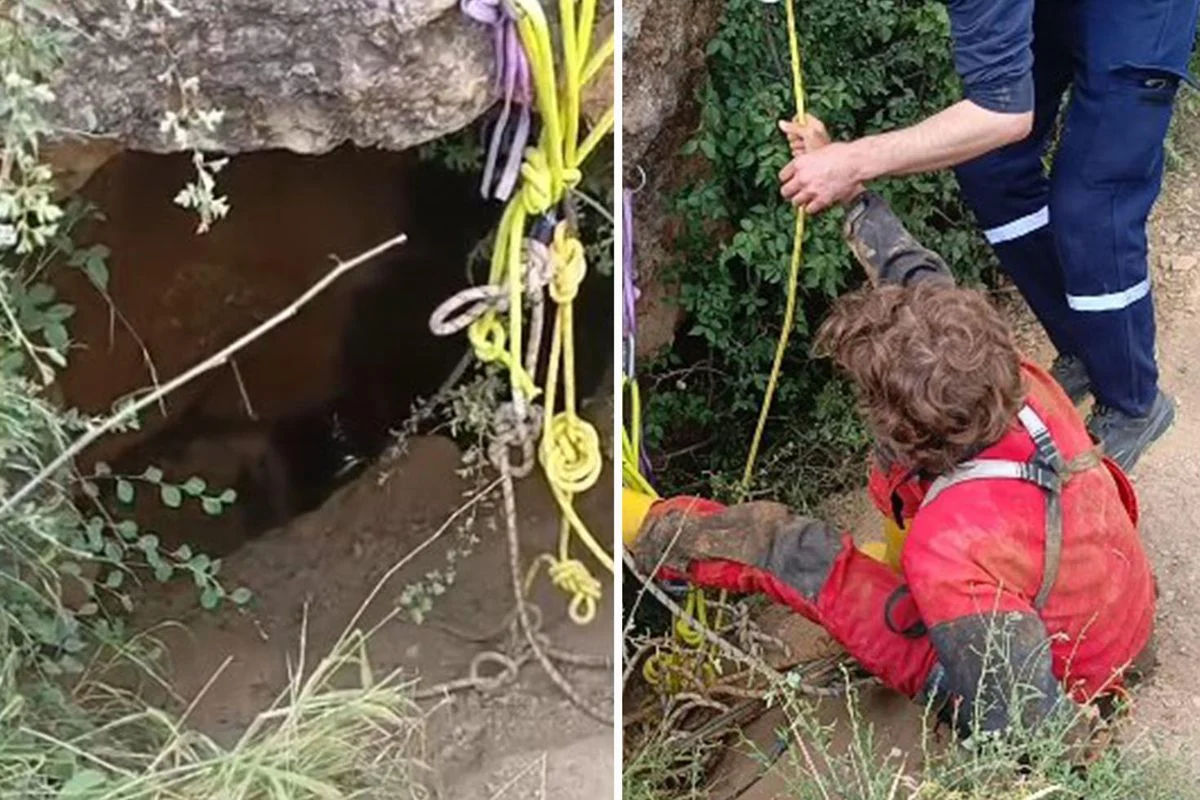 Çorum'da izinsiz kazı için girdiği öne sürülen mağarada mahsur kalıp