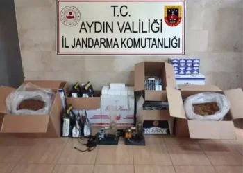 Germencik'te 64 bin 500 makaron ele geçirildi