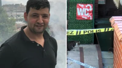 İstanbul Eyüpsultan'da umumi tuvalette meydana gelen elektrik arızasına müdahale etmek