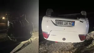 Otomobil su kanalına devrildi