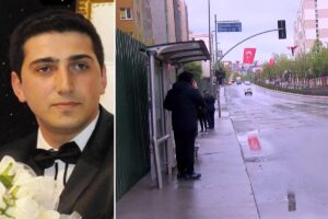 Küçükçekmece’de kamyonetin rögar kapağına çarparak kaldırıma çıkması sonucu yaşanan kazada