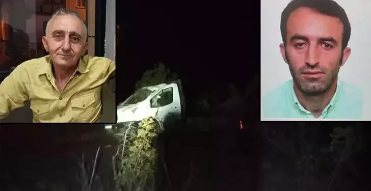 Kamyonet uçurumdan yuvarlandı 2 öldü