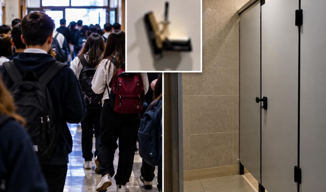 İstanbul Küçükçekmece'de BİLSEM ve MESEM'in ortak kullandığı okul binasının tuvaletinde