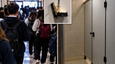 İstanbul Küçükçekmece'de BİLSEM ve MESEM'in ortak kullandığı okul binasının tuvaletinde